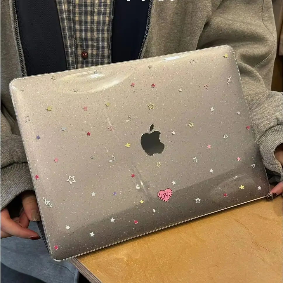 

Pink Star Love ins Shining Laptop Case For Macbook Air 13.6 M4 NEO 15 M3 Hard Cover For Mac Book Pro 13 M1 M2 14 M4 M5 16 Cover