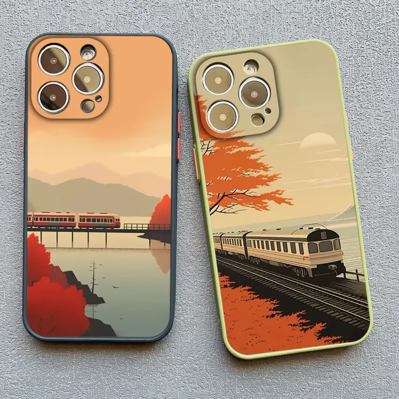 

Autumn Sunset Scenery Phone Case For IPhone 15 14 Pro Max Plus 16 Pro Max Case IPhone 13 11 12 Pro Max 7 8 Plus SE XR XS X Cover