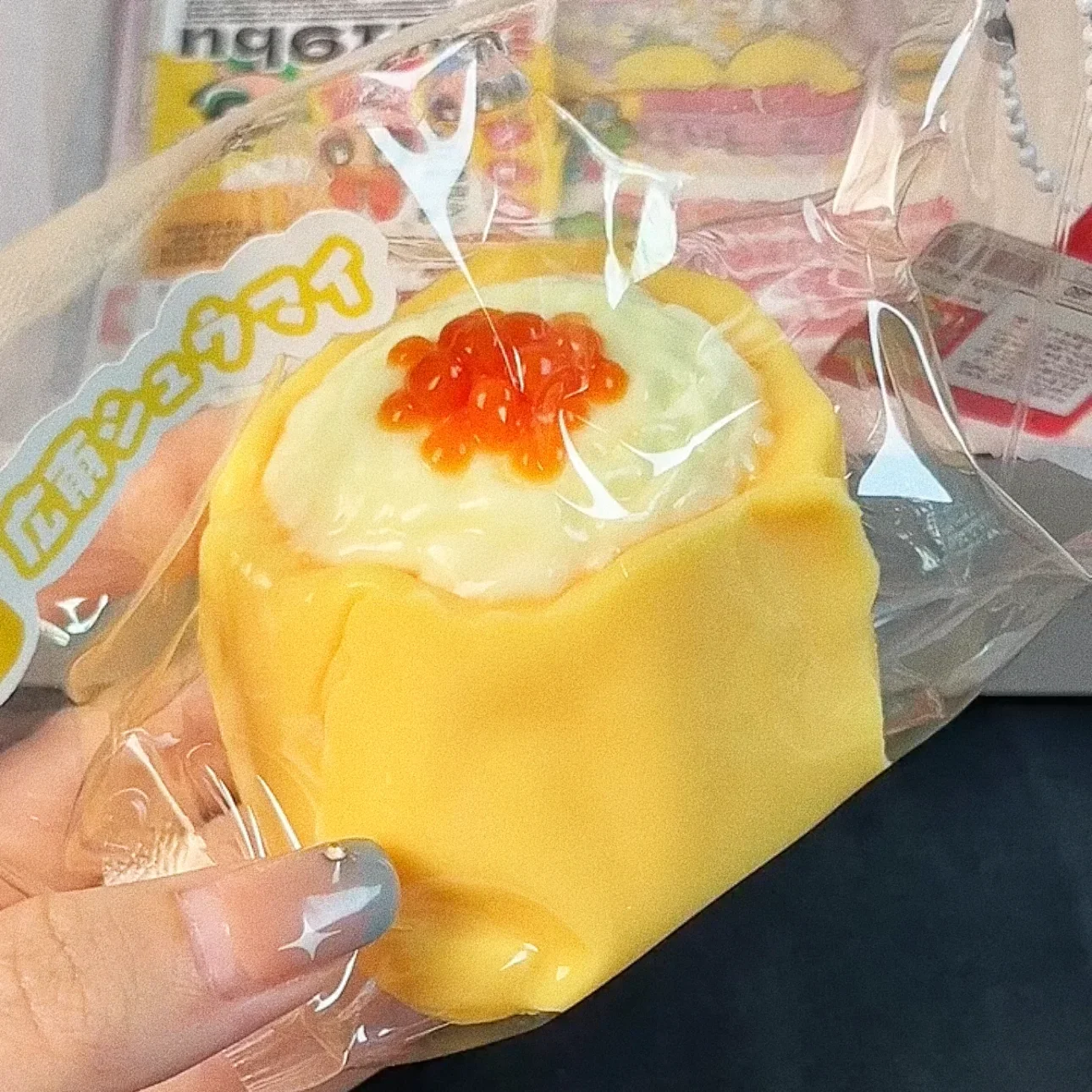 

Taba Squishy Silicone Dimsum Dry Steamed Ikura Shaomai Squishy Chinese Dimsum Mochi Toy Hand Relax Stress Release Toy