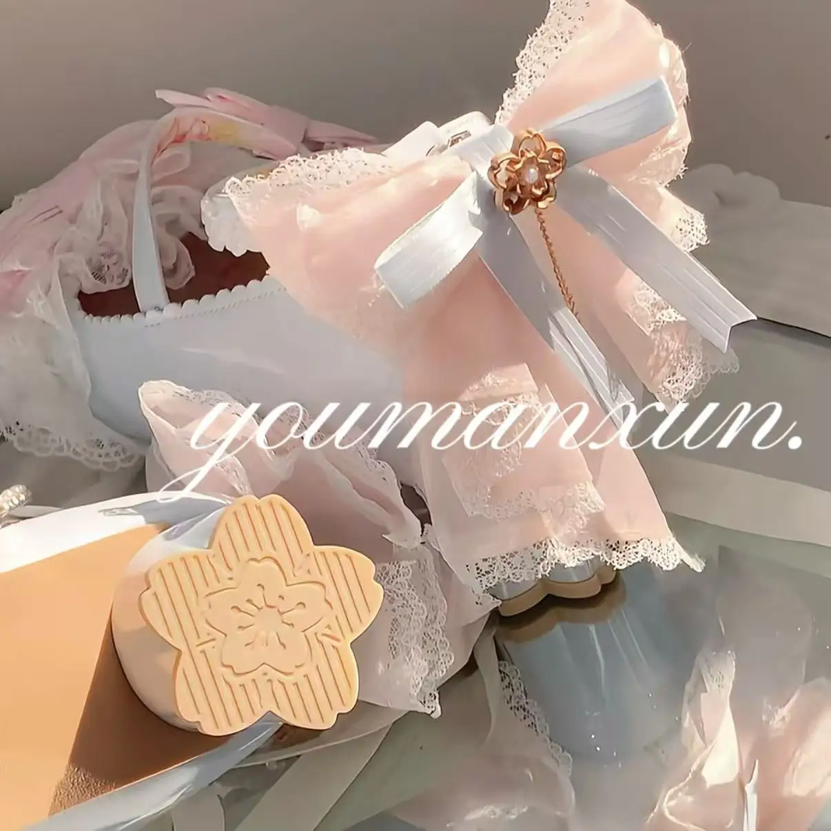 Bowknot Lace Sweet Princess Lolita High Heels 2026 Summer New Mary Janes Fairy Style Cosplay Dress Shoes Beautiful Girls Shoes