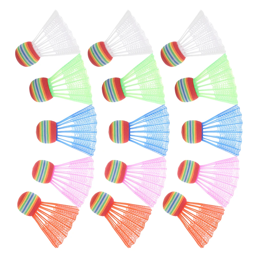 

30Pcs Kids Badminton Shuttlecocks - Colorful Training Shuttles for Children - Large Head Foam Shuttlecocks for Indoor Outdoor