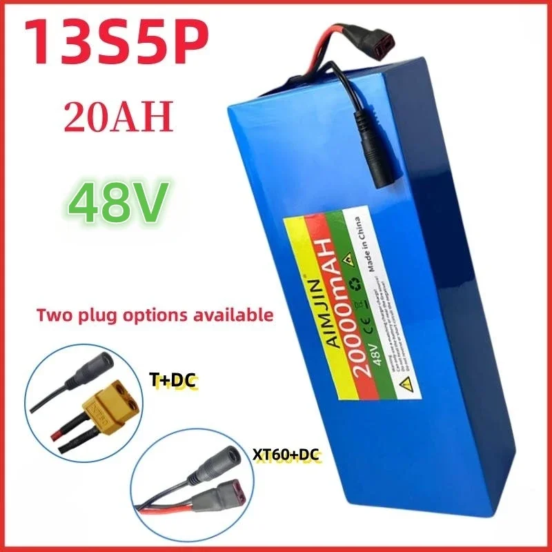 

48V 20Ah 18650 13S5P lithium battery pack with built-in BMS 500-1000W battery