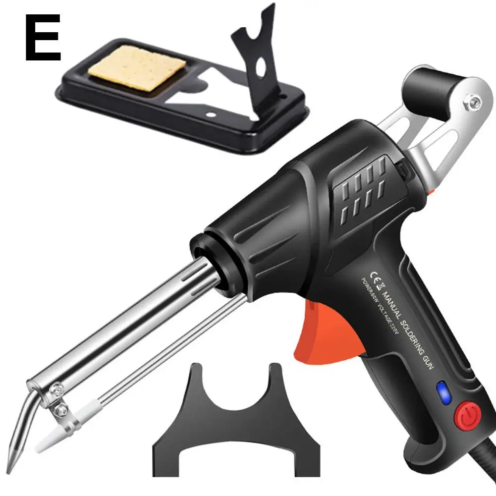 High-end 110V/220V 60W 80W Soldering Gun Adjustable Soldering Feeding Electric Welding Repair Gun Tin Automatic Iron Temper R7Y6