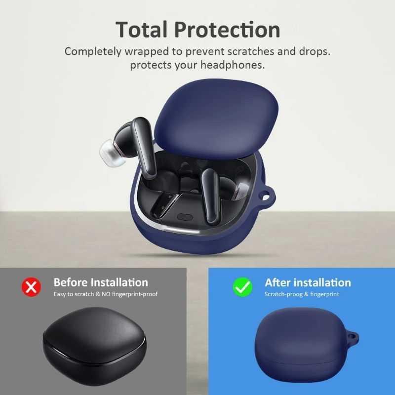 Fundas protectoras a prueba de polvo para Anker Soundcore Liberty 4, estuche para auriculares, funda anticaída, bolsa de caja de almacenamiento de alta elasticidad K1KF