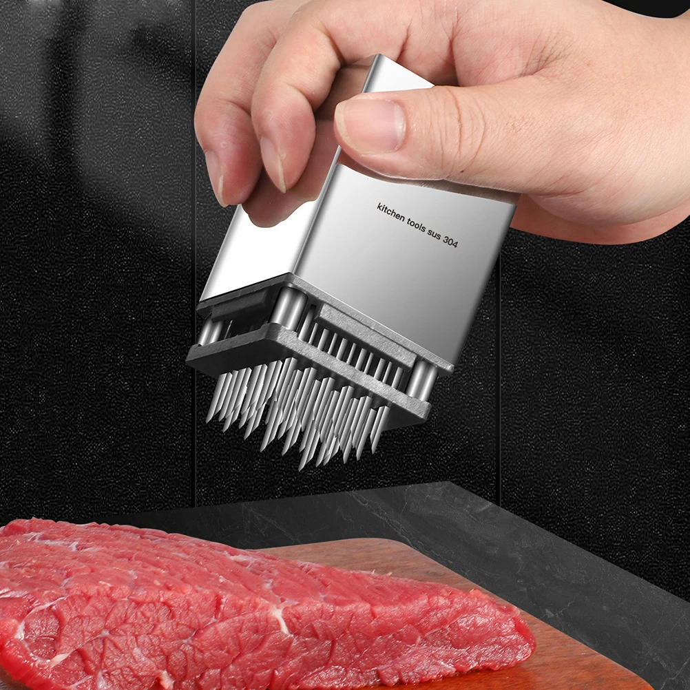 

Stainless Steel Meat Tenderizer Hammer Dual-sided Kitchen Tool for Venison Game Mallet Metal Accessories Easy Clean