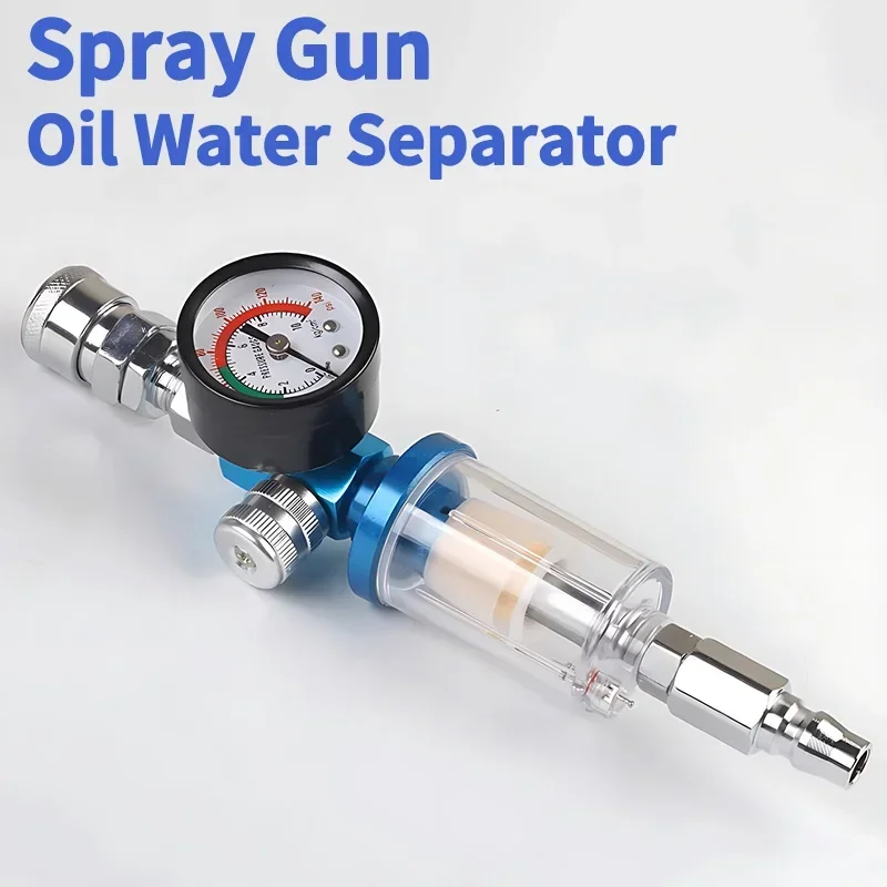 Water Oil Separator Air Filter Moisture Trap With PF Connector For Compressor Spray Paint Gun 1/4\