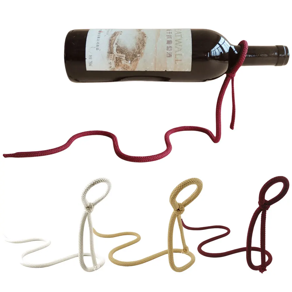 Snake Shaped Red Wine Rack Modern Style Magical Rope Shaped Bottle Bracket for Home Kitchen Bar Countertop