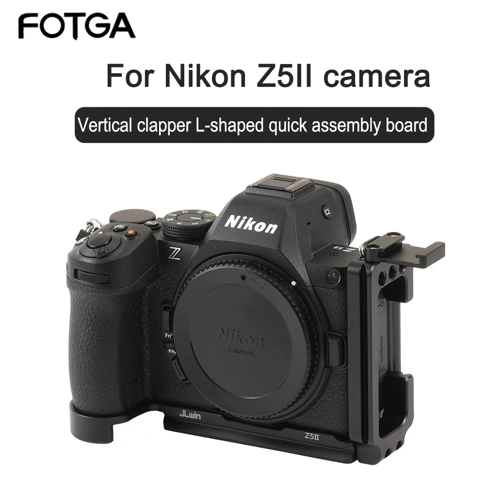 Быстросъемная L-образная пластина FOTGA Z5II, выдвижной вертикальный держатель для камеры Nikon Z5 II, быстросъемная пластина для штатива для камеры