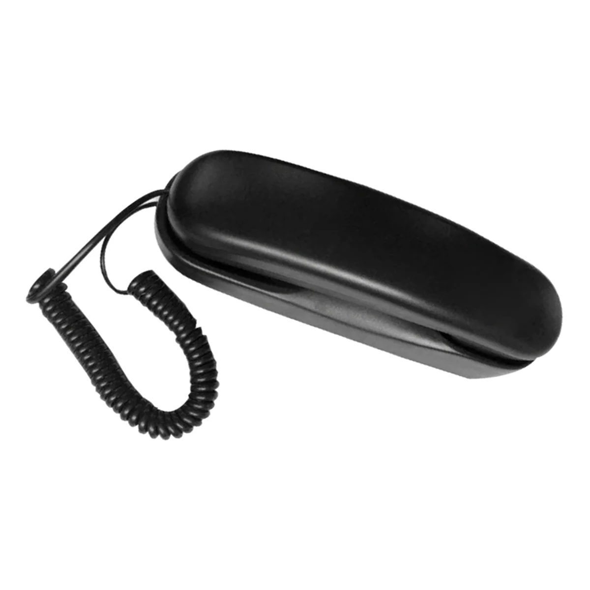 Wired Wall Phone, Hotel Small Phone, Suitable for Home/Bathroom/School/Office Fixed Wall Phone, Black