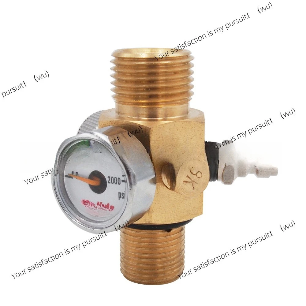 M18 * 1.5 carbon dioxide cylinder switch valve connected to W21.8-14 pressure reducing valve - aquatic plant tank home brewing