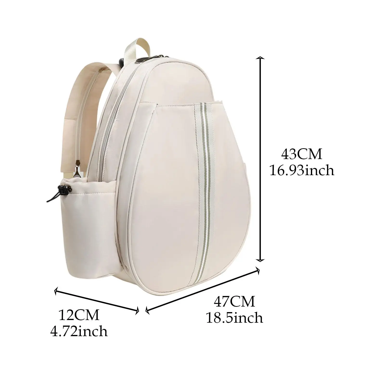 

Tennis Bag Women Men Professional with Water Bottle Holder Badminton Bag