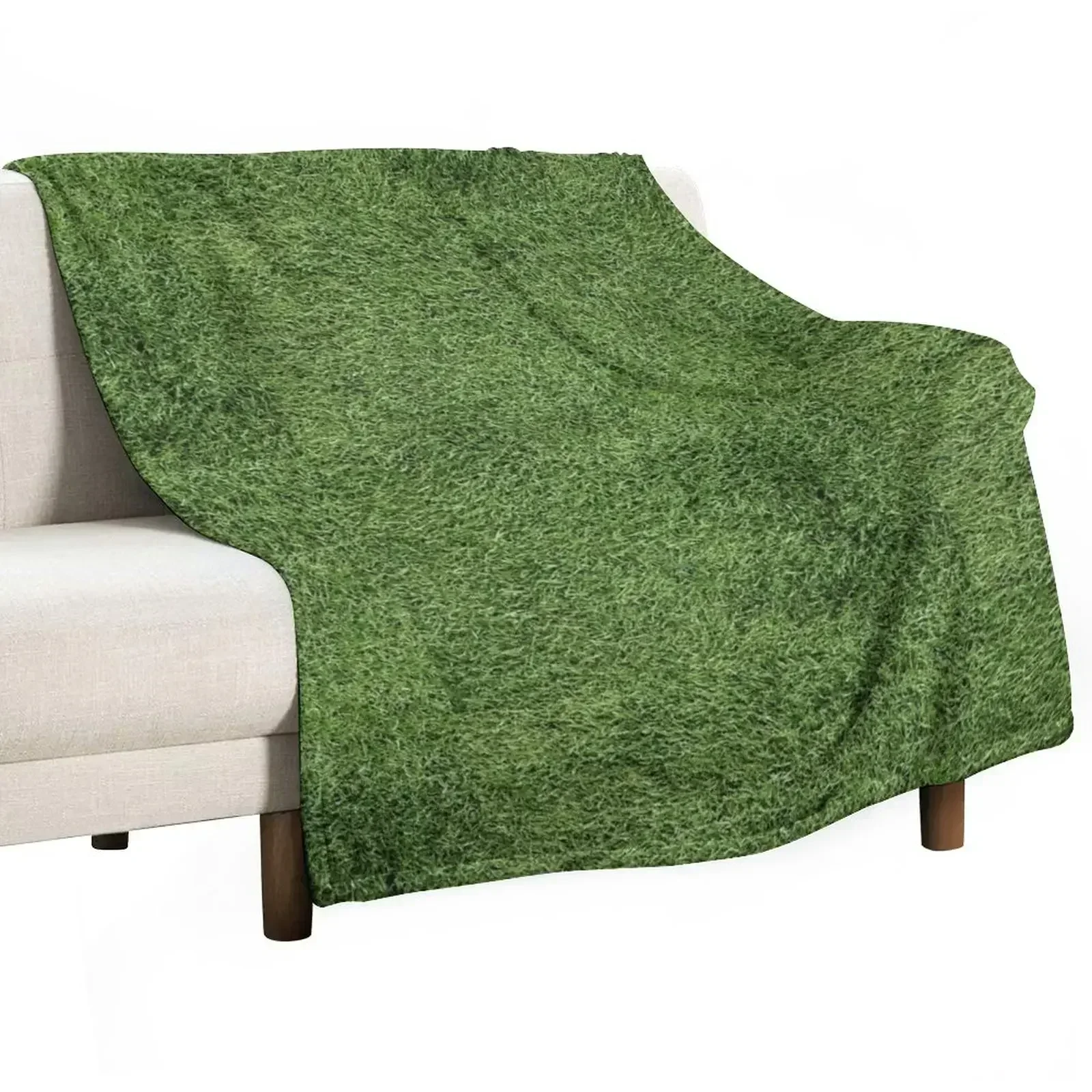 Astroturf Lush Green Turf Grass Athletic Field Texture Throw Blanket Moving Furrys Blankets