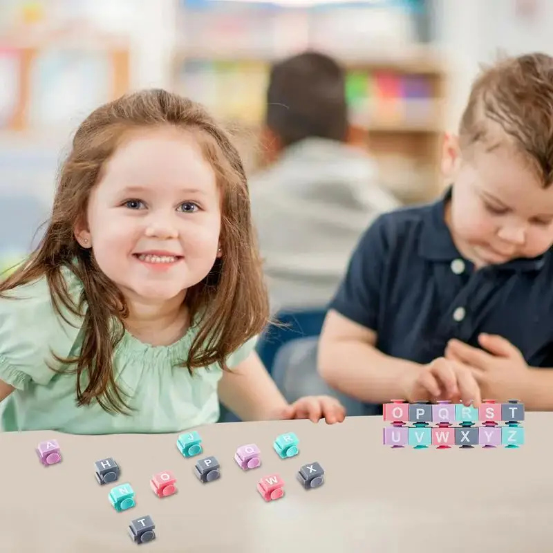 Blocchi di alfabeto per bambini blocchi di cubo con numeri o lettere gioco di spremere educativo con numeri o lettere per 6 mesi e oltre