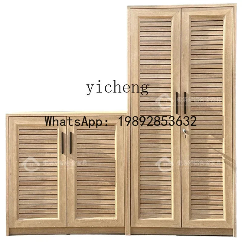 aluminum alloy balcony cabinet courtyard mobile storage cabinet outdoor waterproof sunscreen tool shoe cabinet