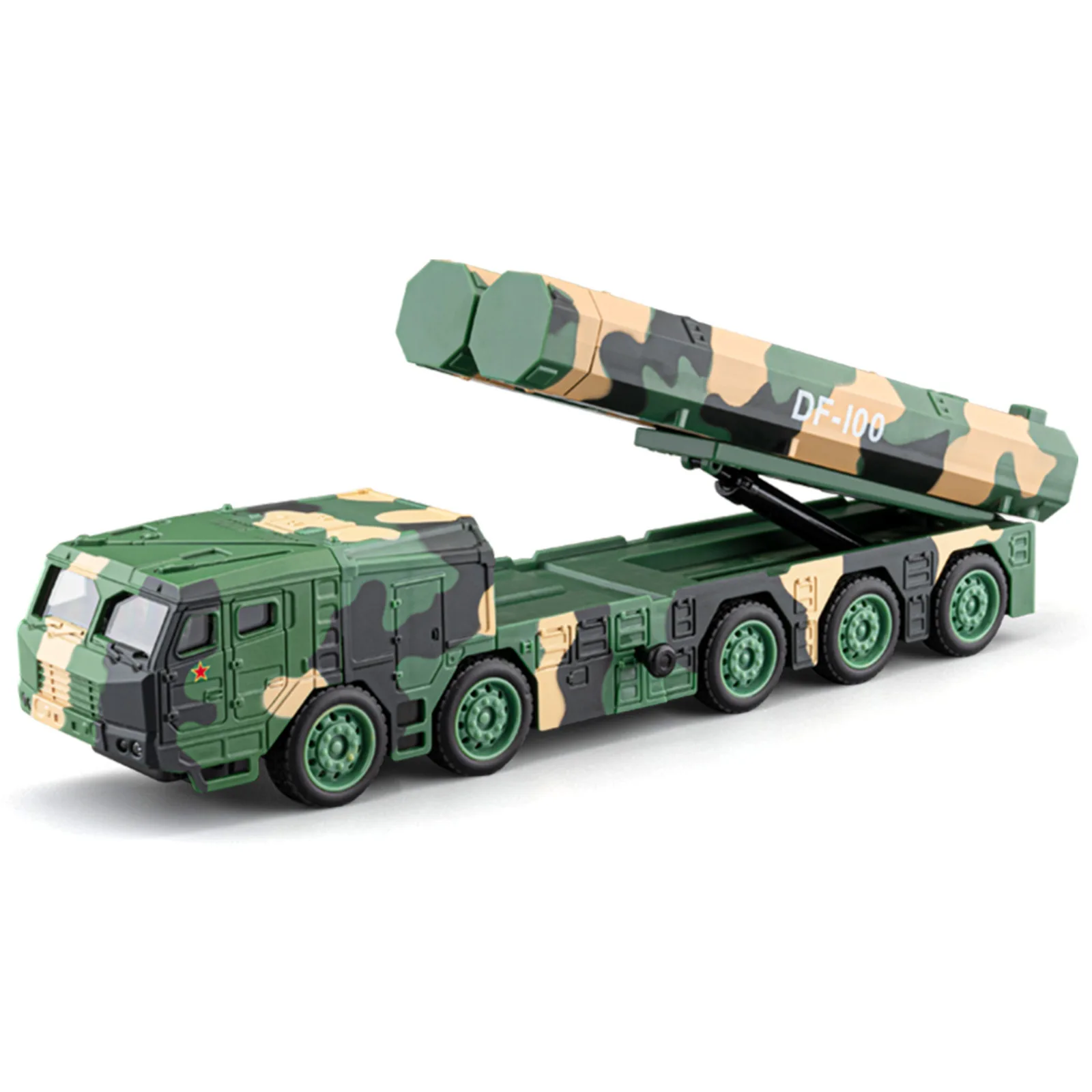 

1: 50 Dongfeng 100 Missile Launch Vehicle Alloy Model Military Toy Bullet Can Launch Boy Collection Ornament