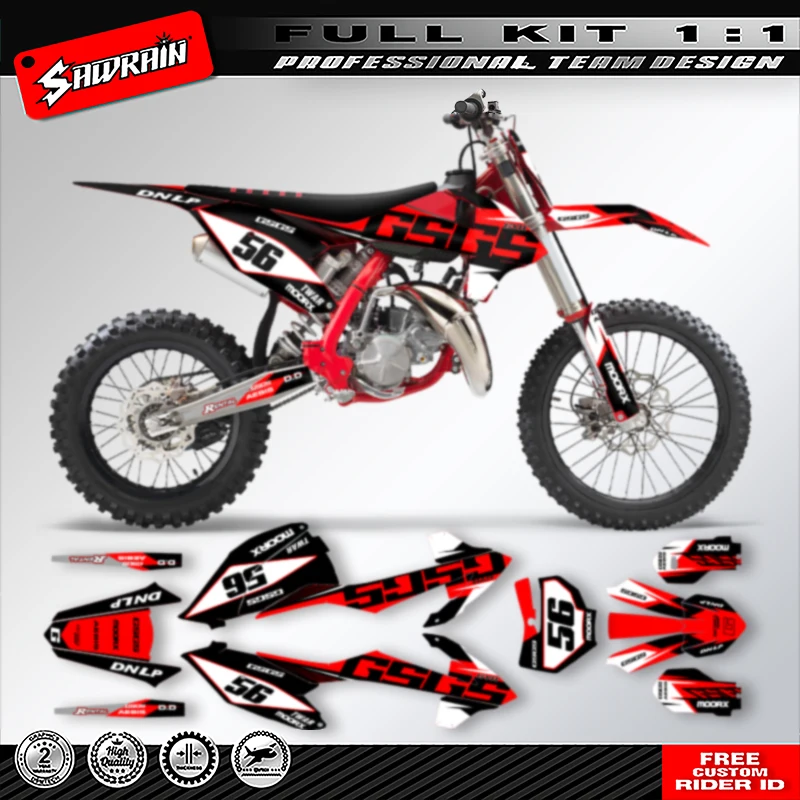 Sawrain Motorcycle Graphics Background Decals Stickers Protect Kits for GASGAS MC85 2021 2022 003