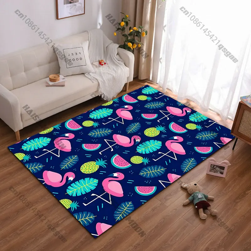 Flamingos pineapples watermeloncarpet Yoga living room room decor children's crawling mat doormat area rug games floor mat