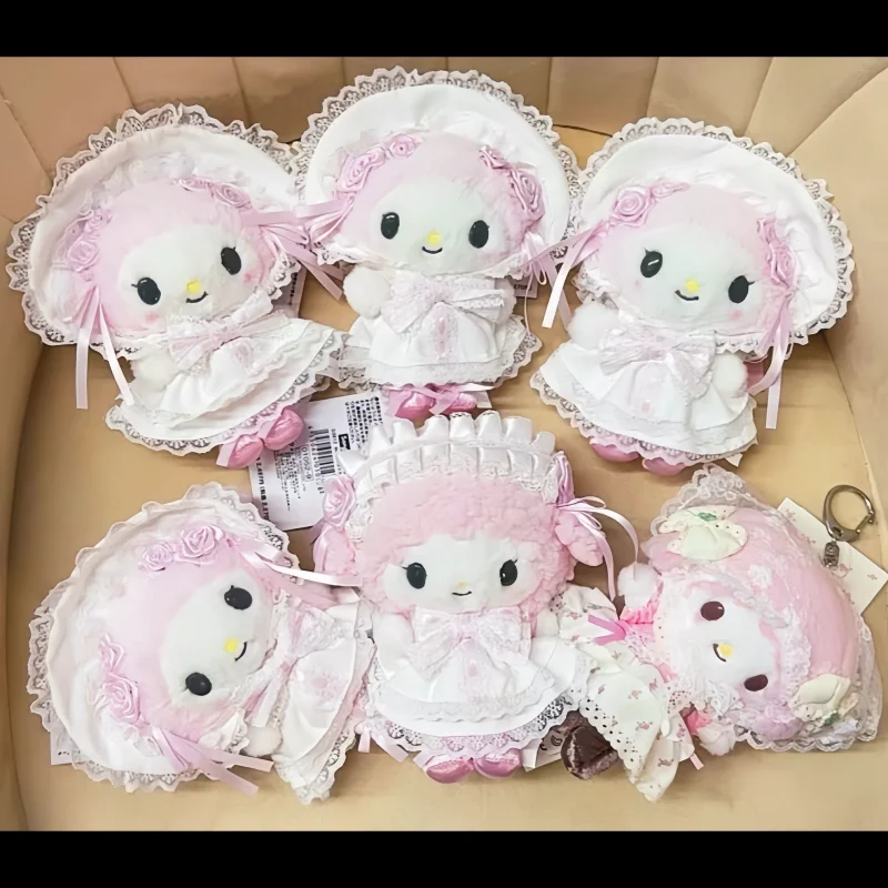

Sanrio Authentic Plush Pendant Lace Wedding Bonnet My Melody Kuromi Hello Kitty Cinnamoroll Stuffed Bag Charm Lobster Clasp