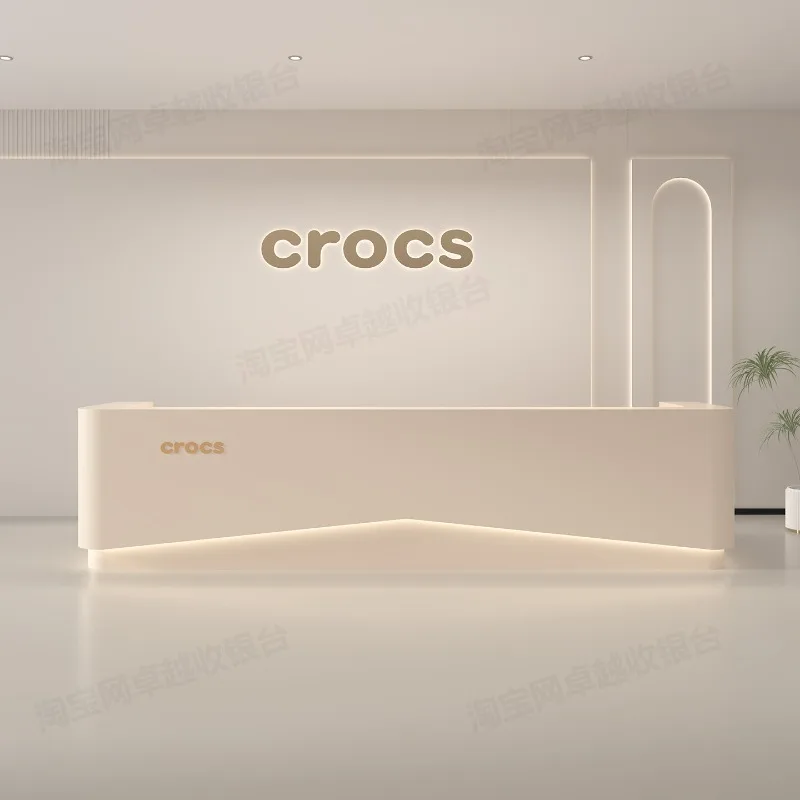 Welcome Display Reception Desks Company Executive Aesthetic Minimalist Reception Desks Modern Design Mostrador Office Furniture