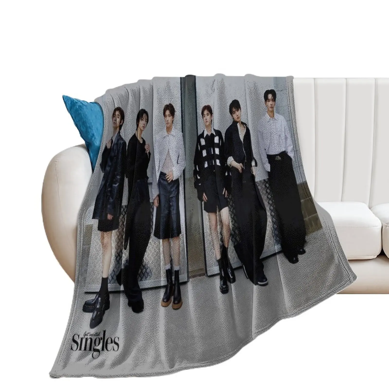 

BOYNEXTDOOR black and white hot sexy concept kpop boy group members poster JAEHYUN, SUNGHO, RIWOO, TAESAN, LEEHAN, Throw Blanket