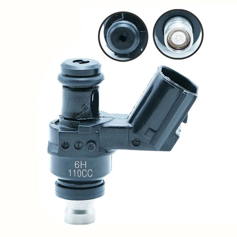 Black Shell Fuel Injector Nozzle Type C Short for Motorcycle