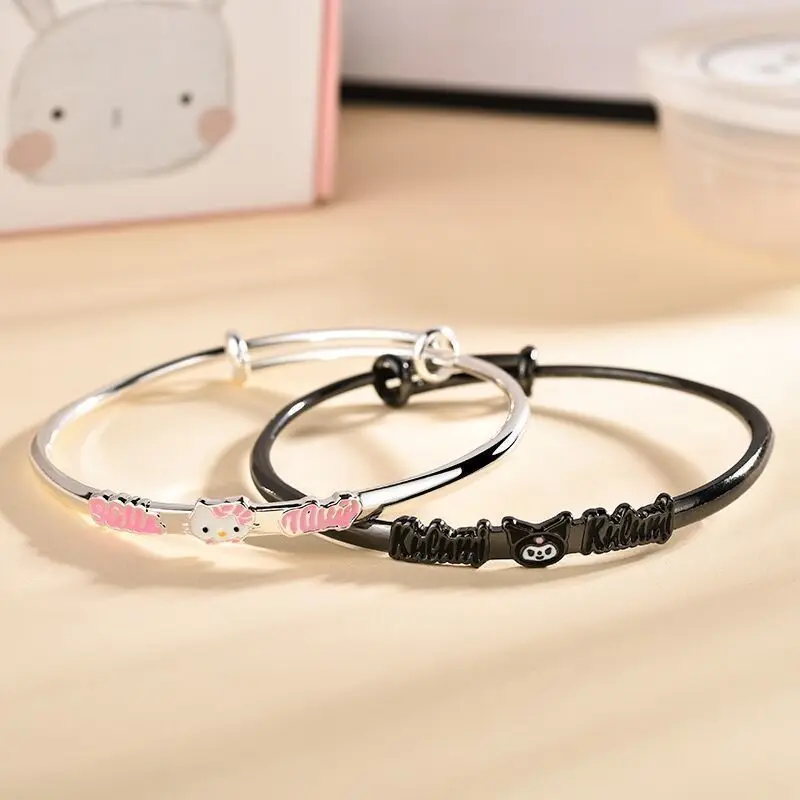 Sanrio Hello Kitty Cute Cartoon Bracelet Melody Kuromi Pacha Dog Couple Girlfriend Cute Popular Bracelet Gift Free Shipping