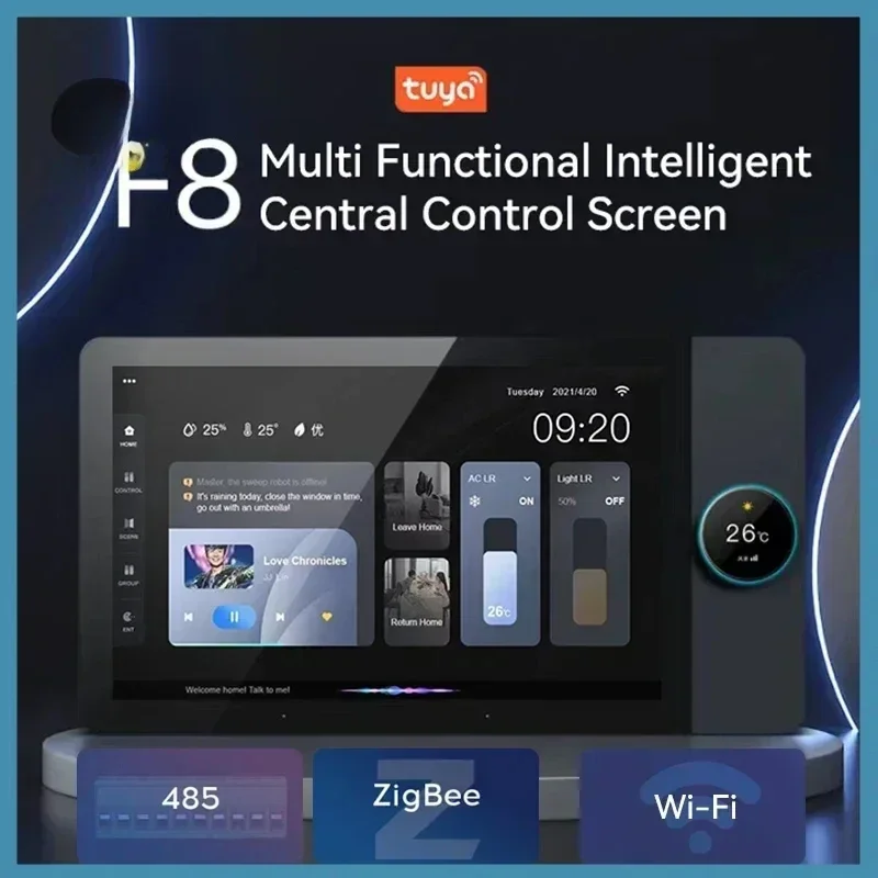 Panel de interruptor de Control Central en la pared con pantalla táctil de Control de hogar inteligente multifunción 2023 con Zigbee Hub Gateway Tuya de 8 pulgadas