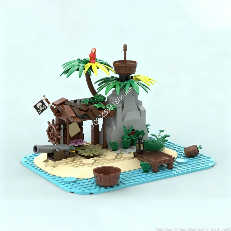 

249 шт. MOC The shipwreck Пираты Модель Строительные блоки Игрушки для рукоделия на день рождения креативные детские кирпичные рождественские подарки