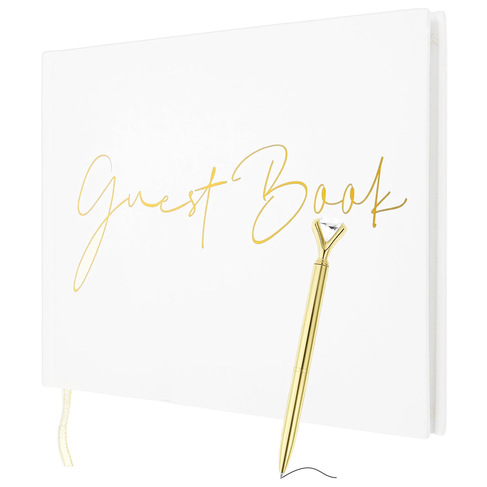 Livre d'or de mariage personnalisé, bricolage, baptême de mariage, anniversaire, livre de messages décoratif, écriture lisse, livre de signature de mémoire, Album