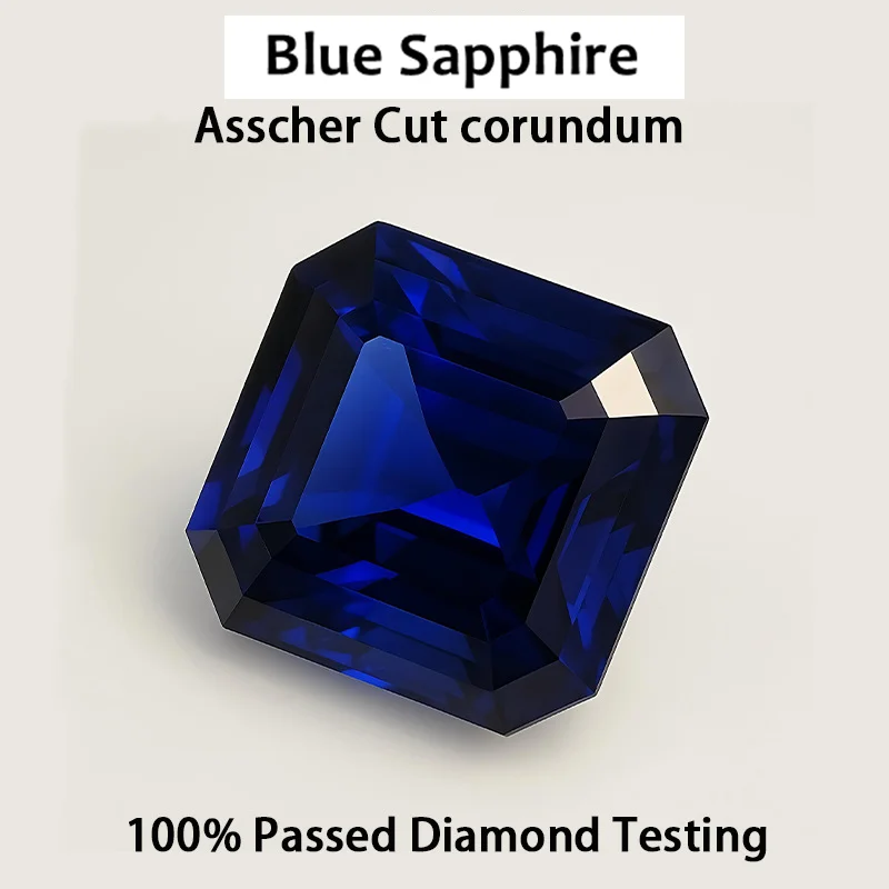 

Pretty Loose Blue Sapphire 10x10mm Asscher Cut Loose Gemstone for Jewelry Making/Collection/Gift/Setting Mohs Hardness Gems