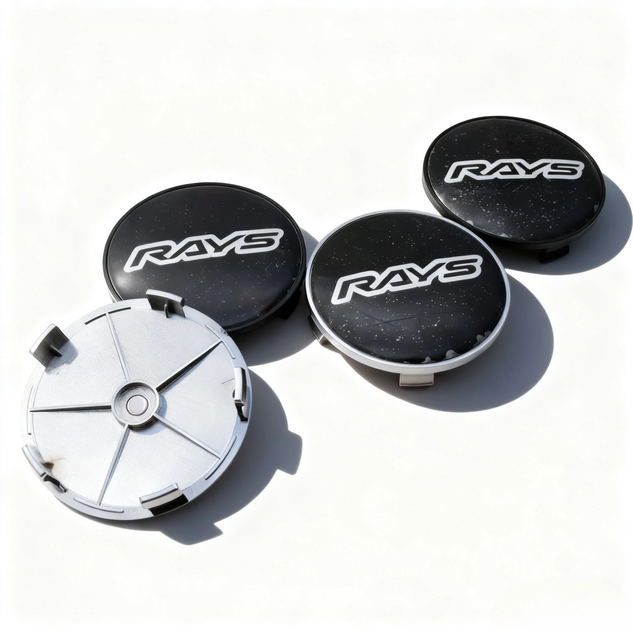 4 Stück JDM RAYS Logo Emblem Auto Radnabenkappen Außendurchmesser 68 mm 63 mm Räder Nabenkappe Rays Abzeichen Felgen Radkappen Abdeckung Ersetzen Autozubehör