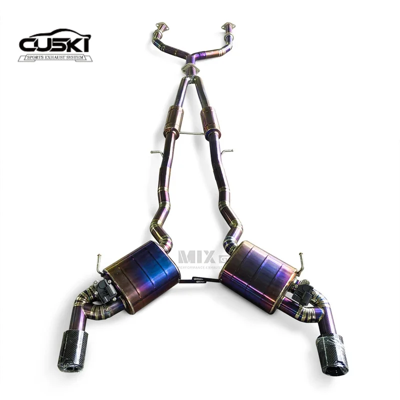 

Спортивная выхлопная система подходит для Infiniti G25 2.5 2010-2018, выхлопная система из титанового сплава с глушителем электронного клапана