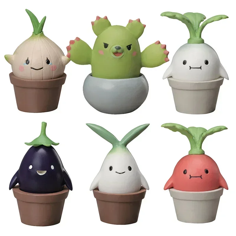 Stasto Original Gashapon Capsule Toy Kawaii Magical Creature Bonsai Vegetable Elf Cactus Figure Cute Gacha Figurine Anime