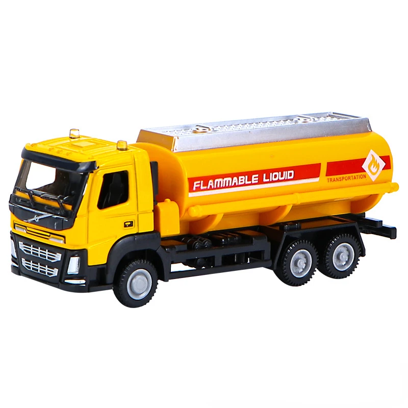 Alloy Container Truck Toy 1:50 Simulation Oil Tank Taxiing Car Model Suit Boy Gift