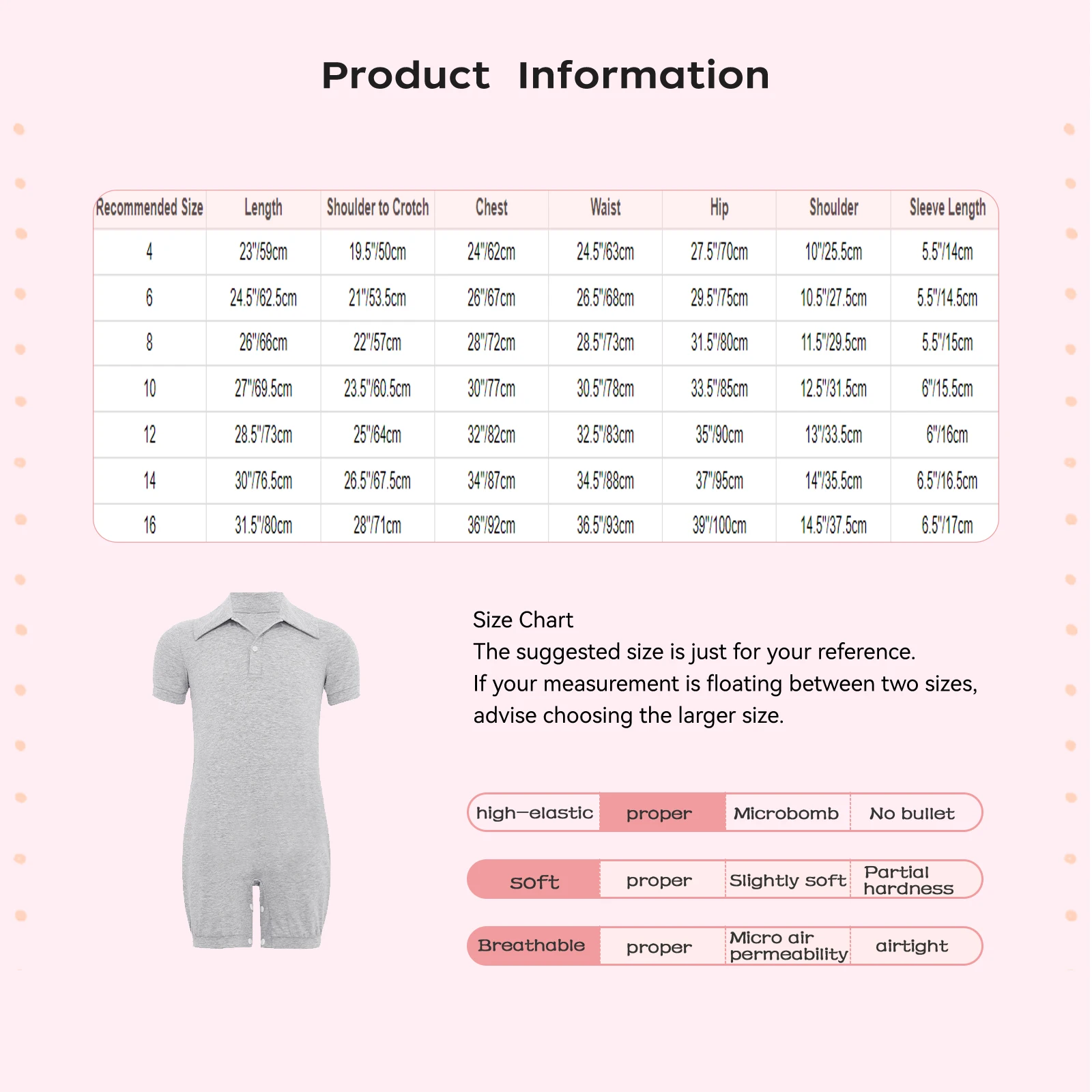 Kids Special Needs Adaptive Clothing Cotton Rompers Round Neck Long Sleeve Zipper One Piece Jumpsuit Ideal for Wearing All Day