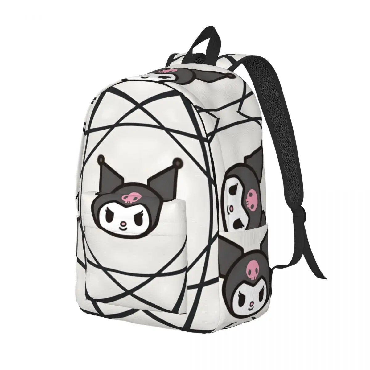 Kuromi Sanrio Spiral Print Kindergarten Bag Sanrio Boys High Street For School For Gifts Zipper Closure Schoolbag