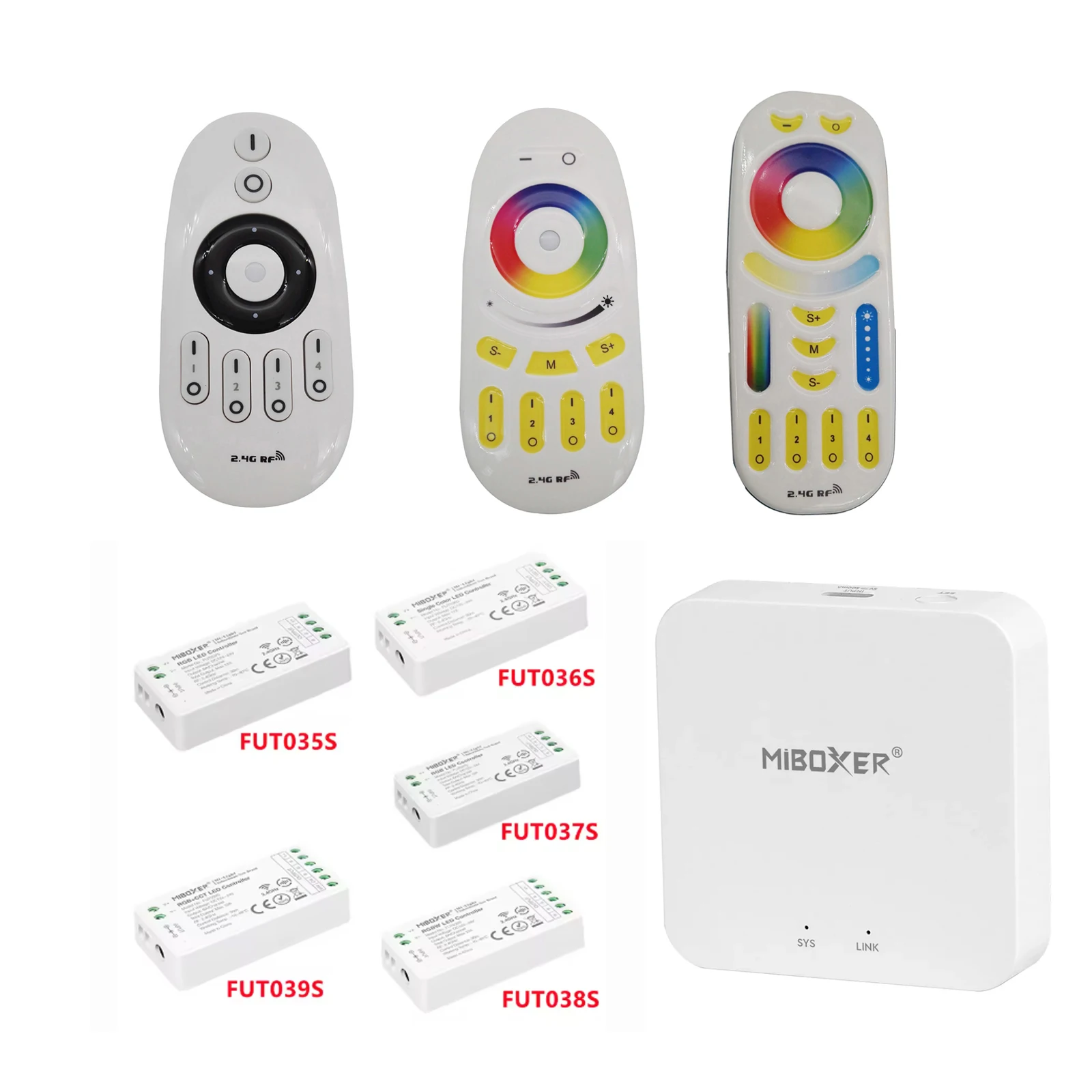 Miboxer LED Controller FUT035s FUT036s FUT037s FUT038s FUT039s 2.4GHz DIM RGBW RGB CCT Ccontroller