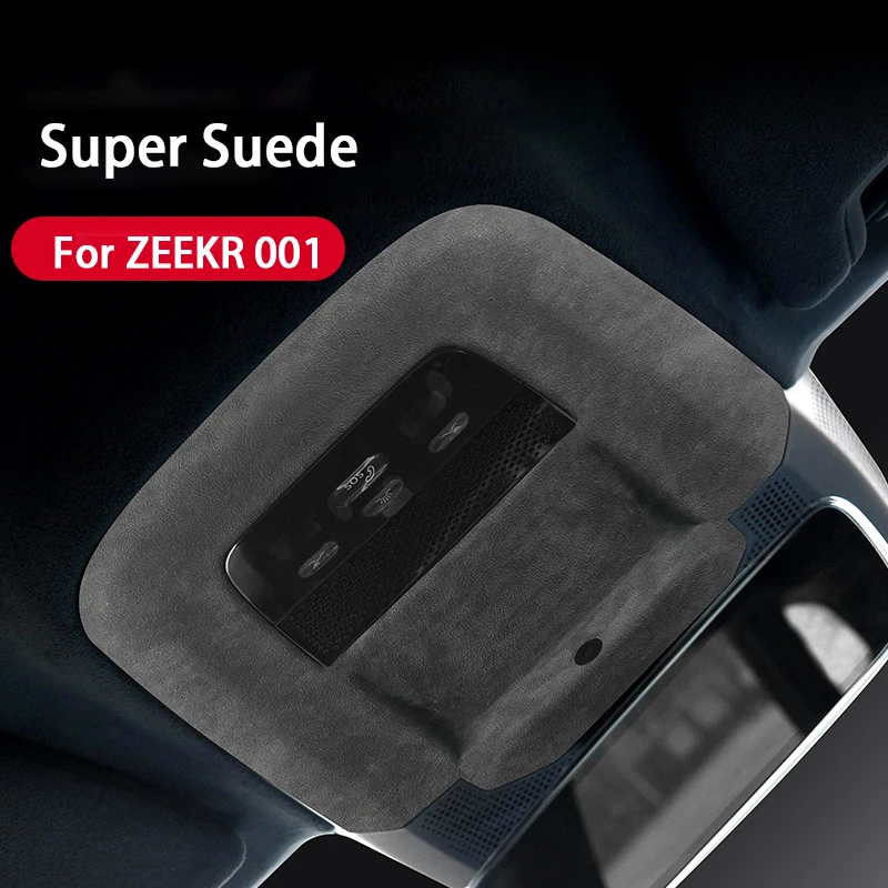 

For ZEEKR 001 2021 2022 2023 Top Suede Overlay On The Front Reading Light Trim Frame Lighting Lamp Protective Cover Accessories
