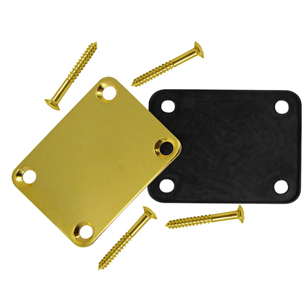 

3 Pcs Neck Connection Plate Necks Electric Guitar Parts Bass Input Gasket Pad Plates Mounting