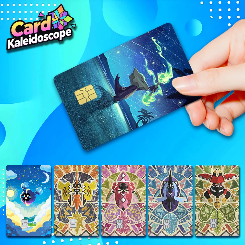 

【S8】 PTCG Pocket Card Illustration‌ Series Credit Card Skin Stickers for VISA JCB Mastercard and Other Bank Card Decorations