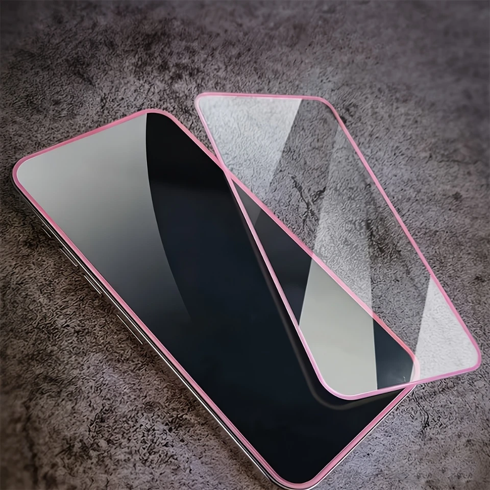 NNBILI 3 Paquetes Rosa Brillante en la Oscuridad Protector de Pantalla HD para iPhone 17 16 15 14 13 12 11 Pro Max 17e 16e Esencial para Noctámbulos 6