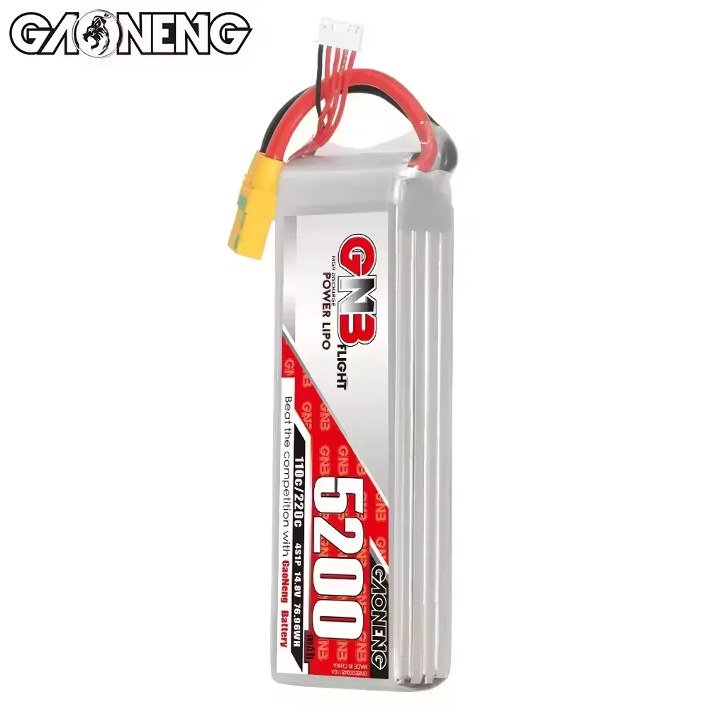 5200mah 4S 14.8V 110C 220C XT90S Plug Anti Spark LiPo  Battery with RC Accessories