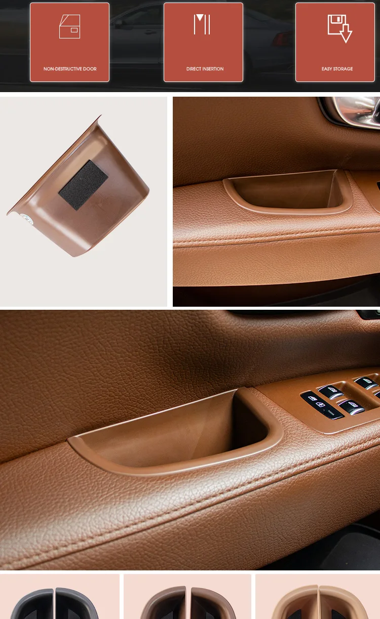 Auto-Styling für Volvo S90 V90 V90CC: Aufbewahrungsbox für die Türarmlehne, Seitentür-Aufbewahrungsbox, Auto-Zubehör – Detail 2