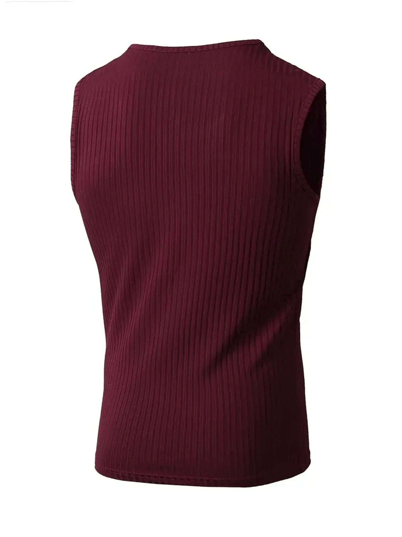 Herren-Sportweste, Schwarz, 1-teilig, atmungsaktiv, Rundhalsausschnitt, leicht elastischer Stoff, reine Farbe, geeignet für männliche Fitness-Tanks – Detail 12