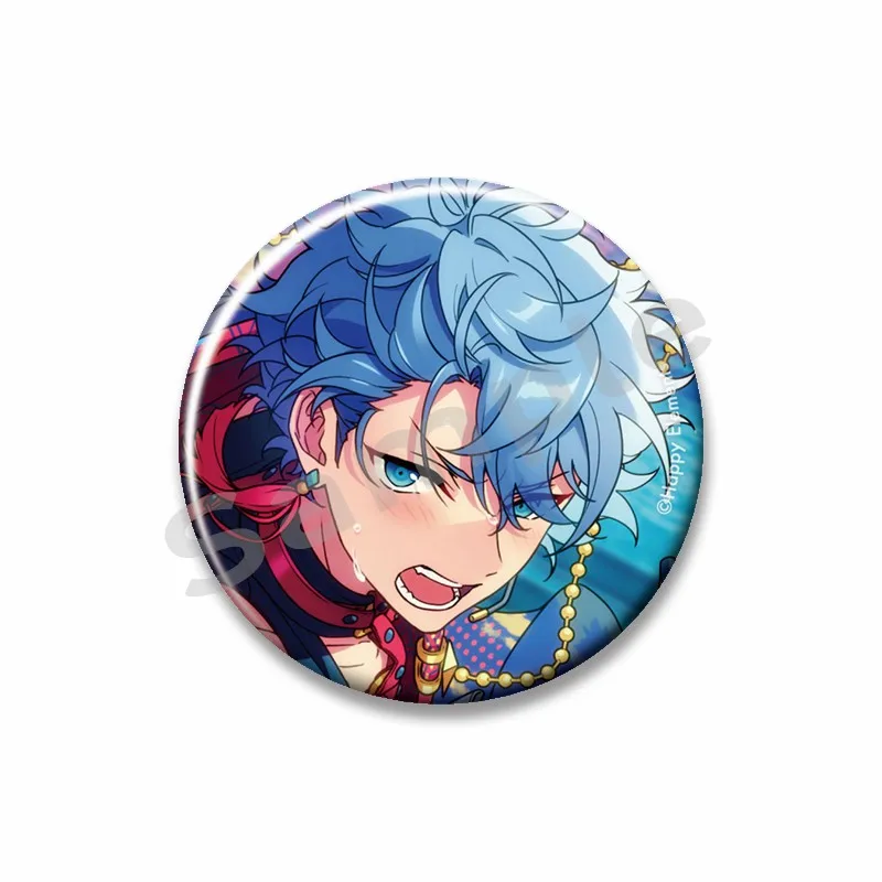 Ensemble Stars Round Badge Cartoon Idol Kiryu Kuro Kagehira Mika Icons Brooch Backpack Shirt Accessories Jewelry Gift for Friend