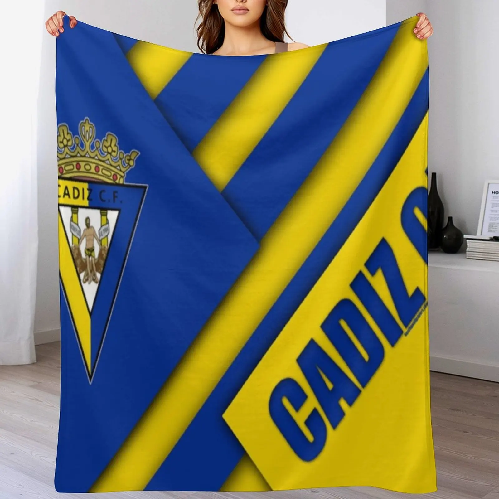 CADIZ FC Manta regalos de Navidad mantas peludas cálidas de invierno