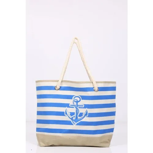 Beach Bag Blue Striped 2021 flashy trend summer fashion off) cz diamond and beautiful special