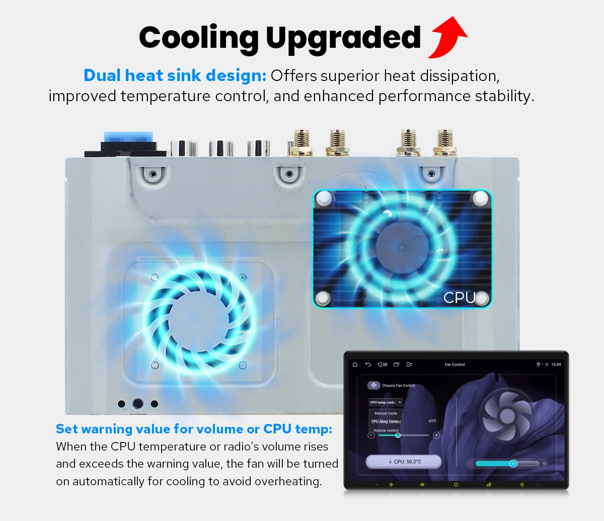 JOYING 11.6"13.3"15.1" Android 13 Car Radio Stereo Universal 2Din Head Unit Multimedia Player Support Apple Carplay Android Auto
