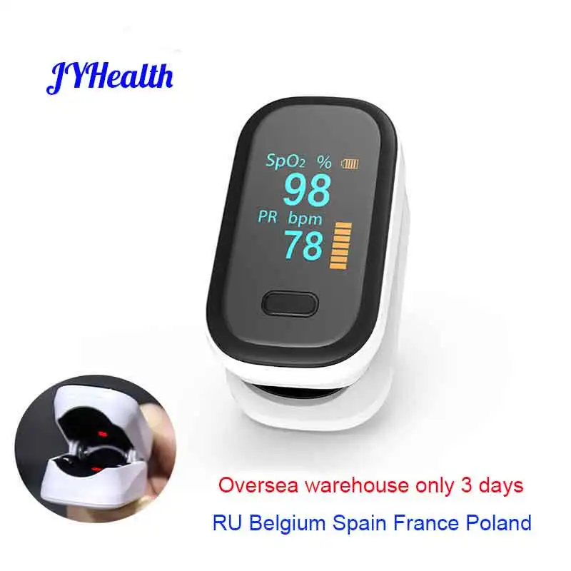 JYHealth Portable Finger Pulse Oximeter Blood Oxygen Heart Rate Saturation Meter Fingertip Oximetro De Dedo Saturometro Spo2 PI
