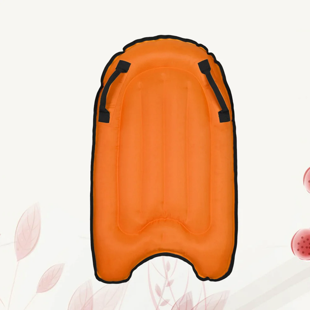 Orangefarbene aufblasbare schwimmende Liege aus strapazierfähigem, verdicktem PVC für Pool, Strand, Lounge-Partys, Spaß für Kinder und Erwachsene